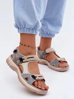 Kožené dámské sandály ve sportovním stylu model 22133374 - VINCEZA