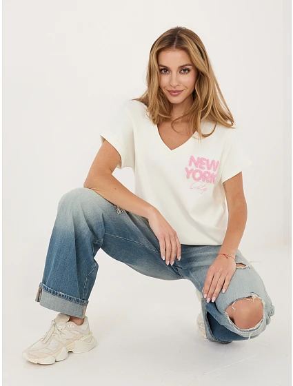 Bluzka RV BZ model 22102697 ecru - FPrice