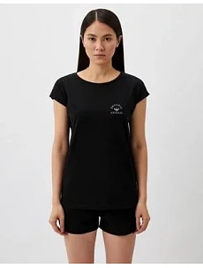 Dámské pyžamo 164794 4R223 00020 černé - Emporio Armani