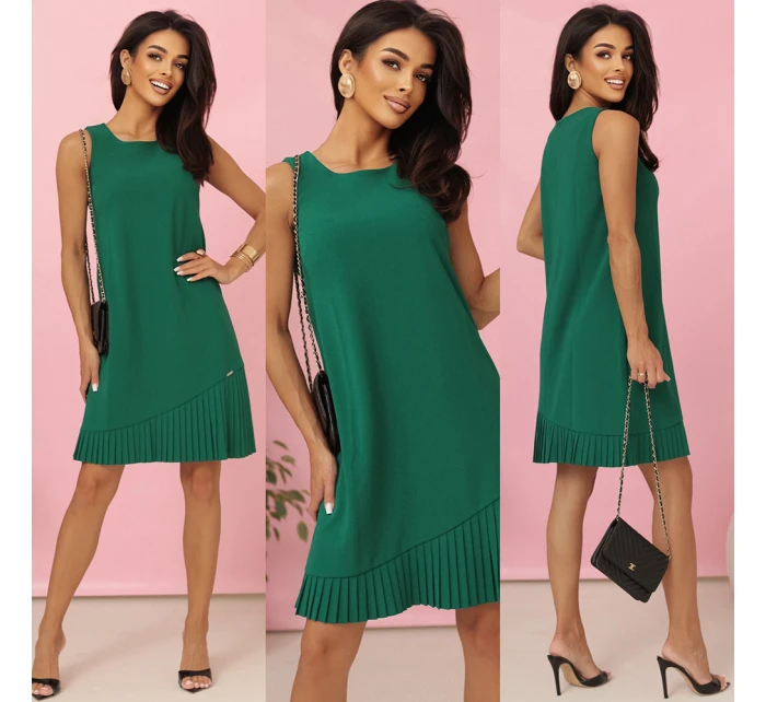 elegantní trapézové šaty s asymetrickým řasením model 21218048 - numoco