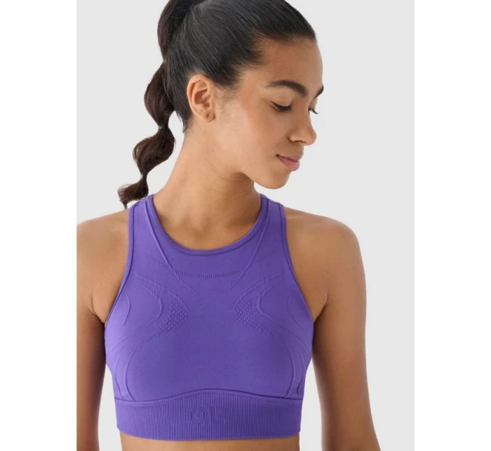 Bezešvá tréninková podprsenka se střední podporou 4F x anna lewandowska 4F 4FALSAW24USBAF169-51S