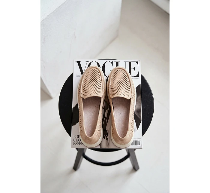 Dámské krajkové mokasíny Sergio Leone MK097H zlaté