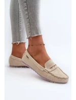 Dámské mokasíny z eko kůže světle béžová Celoria Dámské mokasíny z eko kůže světle béžová Celoria