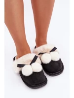 Dámské Pantofle S Kožešinou Černé Nartani Dámské Pantofle S Kožešinou Černé Nartani