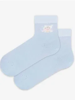 TENKÉ PONOŽKY BARVA 2-6 LET DÍVKY LEVANDULOVÁ 21-23