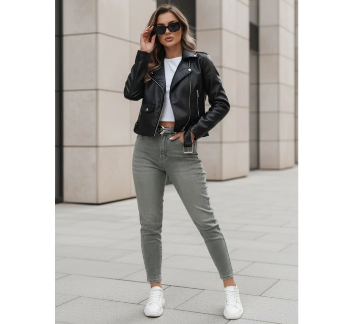 Dámské džínové kalhoty slim fit s páskem SLIMFIZ modré FashionStreet UY2494 Dámské džínové kalhoty slim fit s páskem SLIMFIZ modré FashionStreet UY2494