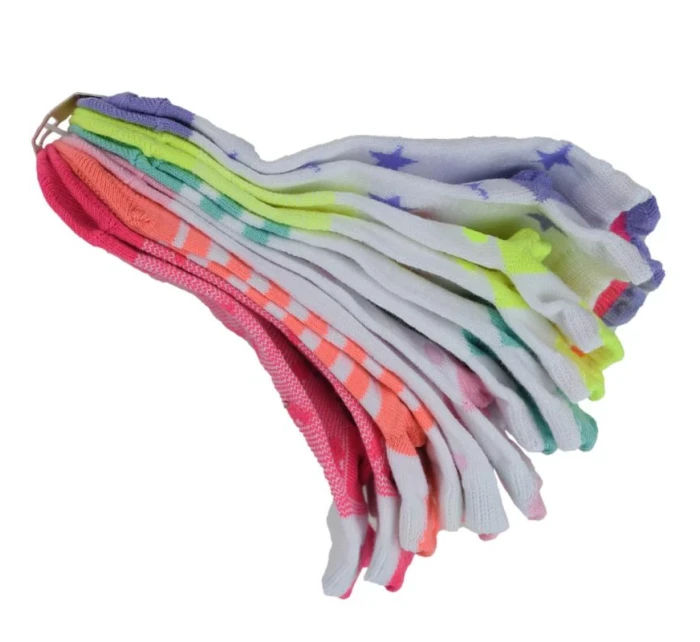 Skechers Girls 6pk3D Heart Low Cut S116502-MULT Multicolour 31-34 Skechers Girls 6pk3D Heart Low Cut S116502-MULT Multicolour 31-34