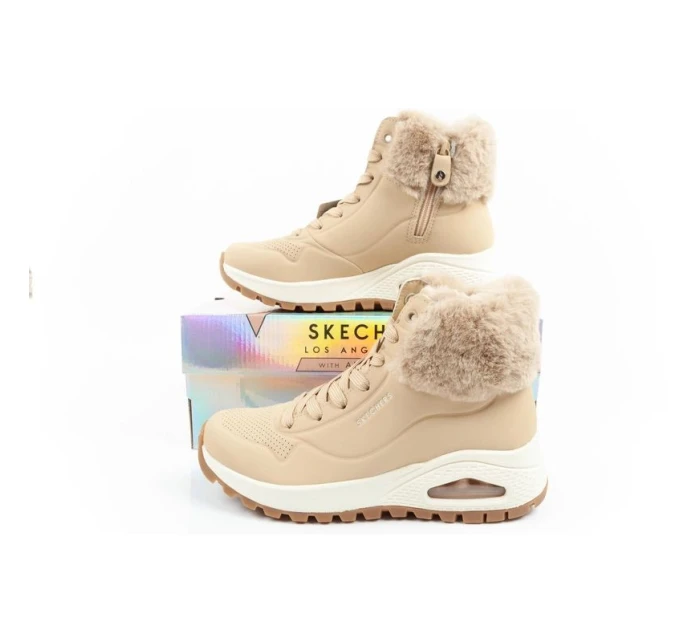 Skechers Uno Rugged dámská sportovní obuv zateplené boty zimní hnědé dámské