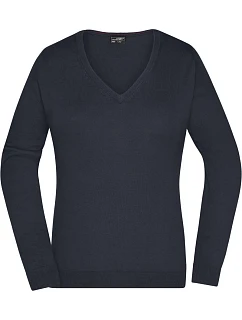 Daiber JN 658 Dámský svetr s výstřihem do V 02.0658 black