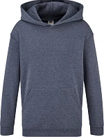 Fruit of the Loom Classic Kids Hooded Sweat Dětská mikina s kapucí 16.2043 vintage heather navy