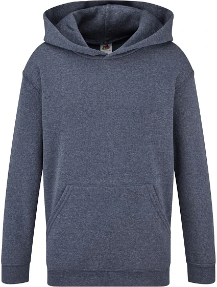 Fruit of the Loom Classic Kids Hooded Sweat Dětská mikina s kapucí 16.2043 vintage heather navy