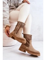 Kožené boty Nicole Světle hnědé model 21574573 - Boto