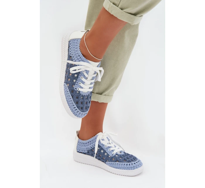 Kožené dámské polobotky D&A GR61-5951 modré