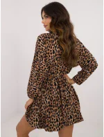 Sukienka DHJ SK czarno beżowy model 20535894 - FPrice Sukienka DHJ SK czarno beżowy model 20535894 - FPrice