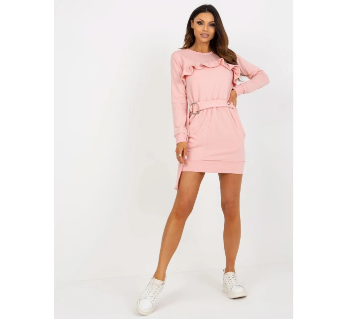 Dámské šaty EM SK HS 21 model 18036946 světle růžová - FPrice Dámské šaty EM SK HS 21 model 18036946 světle růžová - FPrice