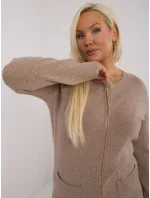 Sweter PM SW model 20473652 ciemny bezowy - FPrice Sweter PM SW model 20473652 ciemny bezowy - FPrice