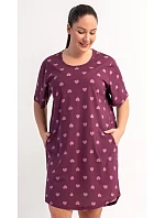 Dámské domácí šaty s krátkým rukávem model 22405680 - Vienetta Dámské domácí šaty s krátkým rukávem model 22405680 - Vienetta