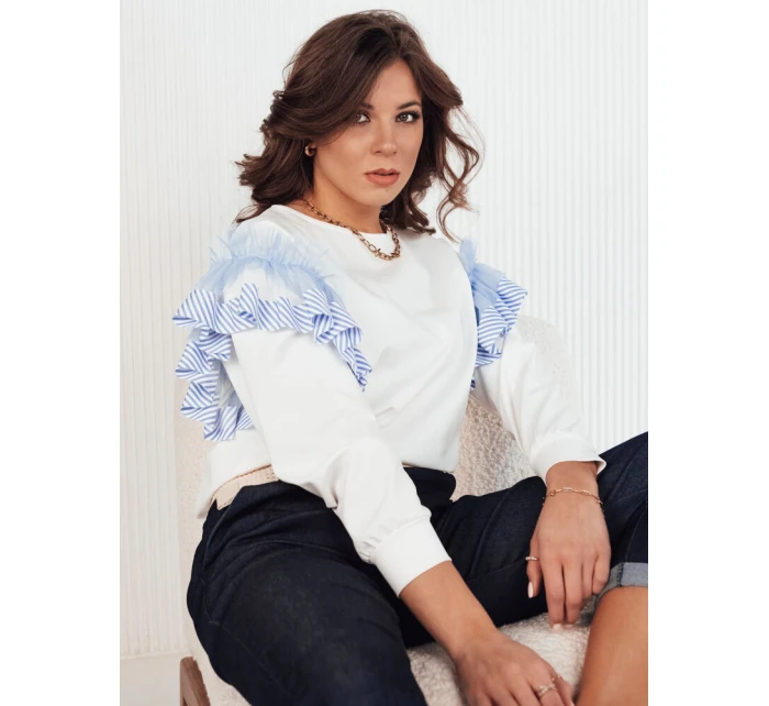 Dámská mikina FALGIT ecru FashionStreet BY1264 Dámská mikina FALGIT ecru FashionStreet BY1264