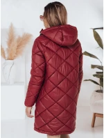Dámská zimní bunda SNOWVIBE bordó prošívaná FashionStreet TY4996 Dámská zimní bunda SNOWVIBE bordó prošívaná FashionStreet TY4996