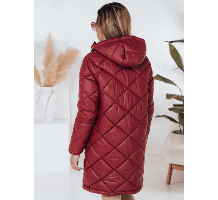 Dámská zimní bunda SNOWVIBE bordó prošívaná FashionStreet TY4996 Dámská zimní bunda SNOWVIBE bordó prošívaná FashionStreet TY4996