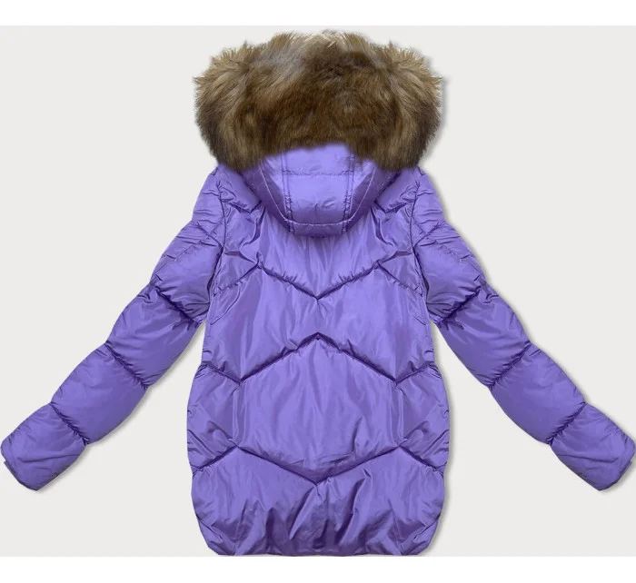 Bunda s kapucí v lila barvě pro přechodné období model 21246441 - LHD