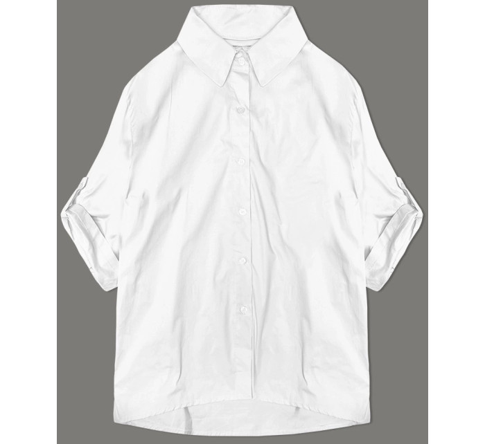 Bílá košile s ozdobnou mašlí na zádech (24018)