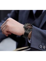 Rubicon RNCE88-1 Smartwatch Black- Černý silikonový řemínek + černý kožený řemínek