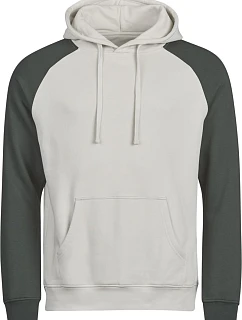 Tee Jays TJ 5156 Mikina s kapucí 2-barevná "Unlabeled" 18.5156 cement/dark green