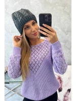 Dámská čepice Kalina K362 graphite+black Dámská čepice Kalina K362 graphite+black