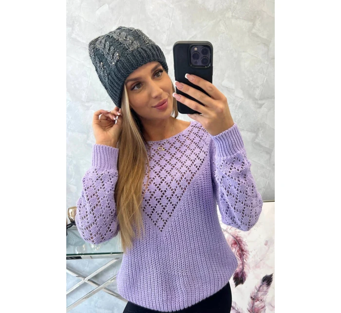 Dámská čepice Kalina K362 graphite+black Dámská čepice Kalina K362 graphite+black