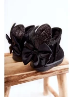 Dívčí teplé sněhule s mašlemi Černe Meriva Dívčí teplé sněhule s mašlemi Černe Meriva