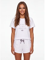 Pyžamo Princess Short White - Aruelle Pyžamo Princess Short White - Aruelle