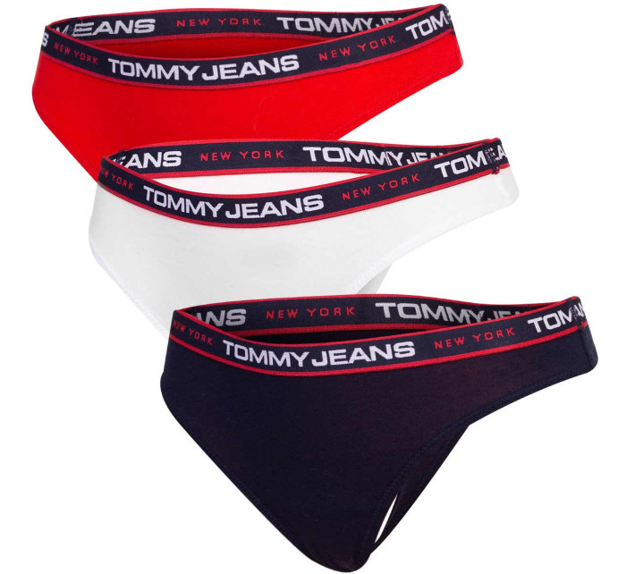 Tommy Hilfiger 3pack tanga a kalhotky UW0UW047090WE Bílá/černá/červená