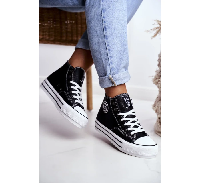 Dámské vysoké tenisky Big Star - černé