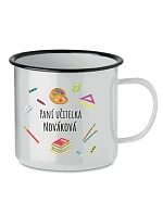 Personalizovaný retro plecháček pro paní učitelku/pana učitele (pomůcky)