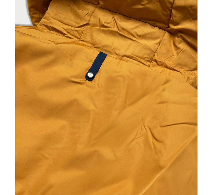 Žlutá dámská prošívaná bunda pro přechodné období (M168)