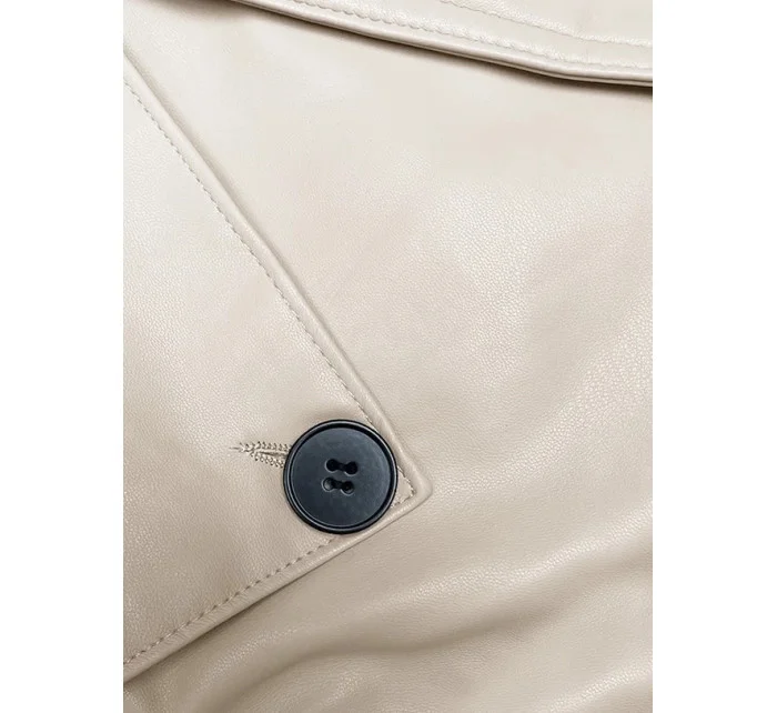 Krátký z ekologické kůže ve béžové barvě model 19035415 - J.STYLE