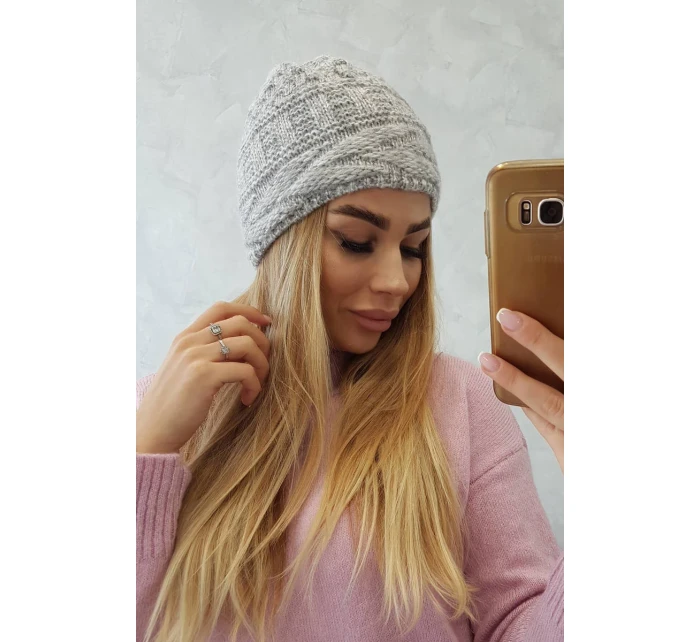 Fleecová čepice Edyta K298 šedá Fleecová čepice Edyta K298 šedá