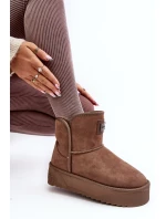 Veganské Sněhule Na Platformě D.Franklin DFSH371004 Tmavobežové