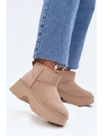 Dámské Nízké Sněhule S Kožíškem Khaki model 21706733 - Boto Dámské Nízké Sněhule S Kožíškem Khaki model 21706733 - Boto