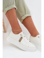 Dámské tenisky z přírodní kůže model 22027794 bílé - D&A
