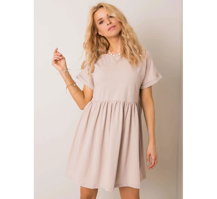 Šaty RV SK model 21784378 béžová - FPrice Šaty RV SK model 21784378 béžová - FPrice