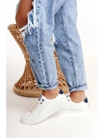 Dámské módní tenisky Big Star - bílá/tmavě modrá Dámské módní tenisky Big Star - bílá/tmavě modrá