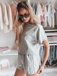 Dámská tepláková souprava LOVE SPORT šedá FashionStreet AY1137