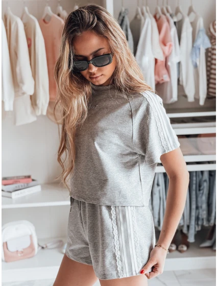 Dámská tepláková souprava LOVE SPORT šedá FashionStreet AY1137 Dámská tepláková souprava LOVE SPORT šedá FashionStreet AY1137