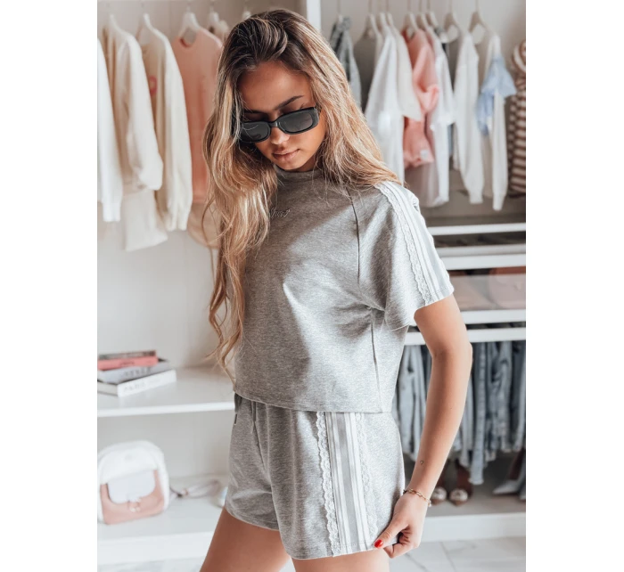 Dámská tepláková souprava LOVE SPORT šedá FashionStreet AY1137 Dámská tepláková souprava LOVE SPORT šedá FashionStreet AY1137