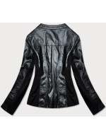 Vypasovaná černá dámská bunda s různých spojených materiálů model 17231911 - GAS Woman