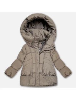 Béžová péřová dámská oversize bunda S'West (B8539-12)