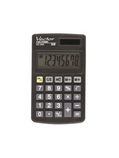 Kapesní kalkulačka Vector DK-055, černá