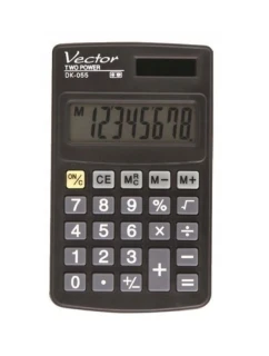 Kapesní kalkulačka Vector DK-055, černá